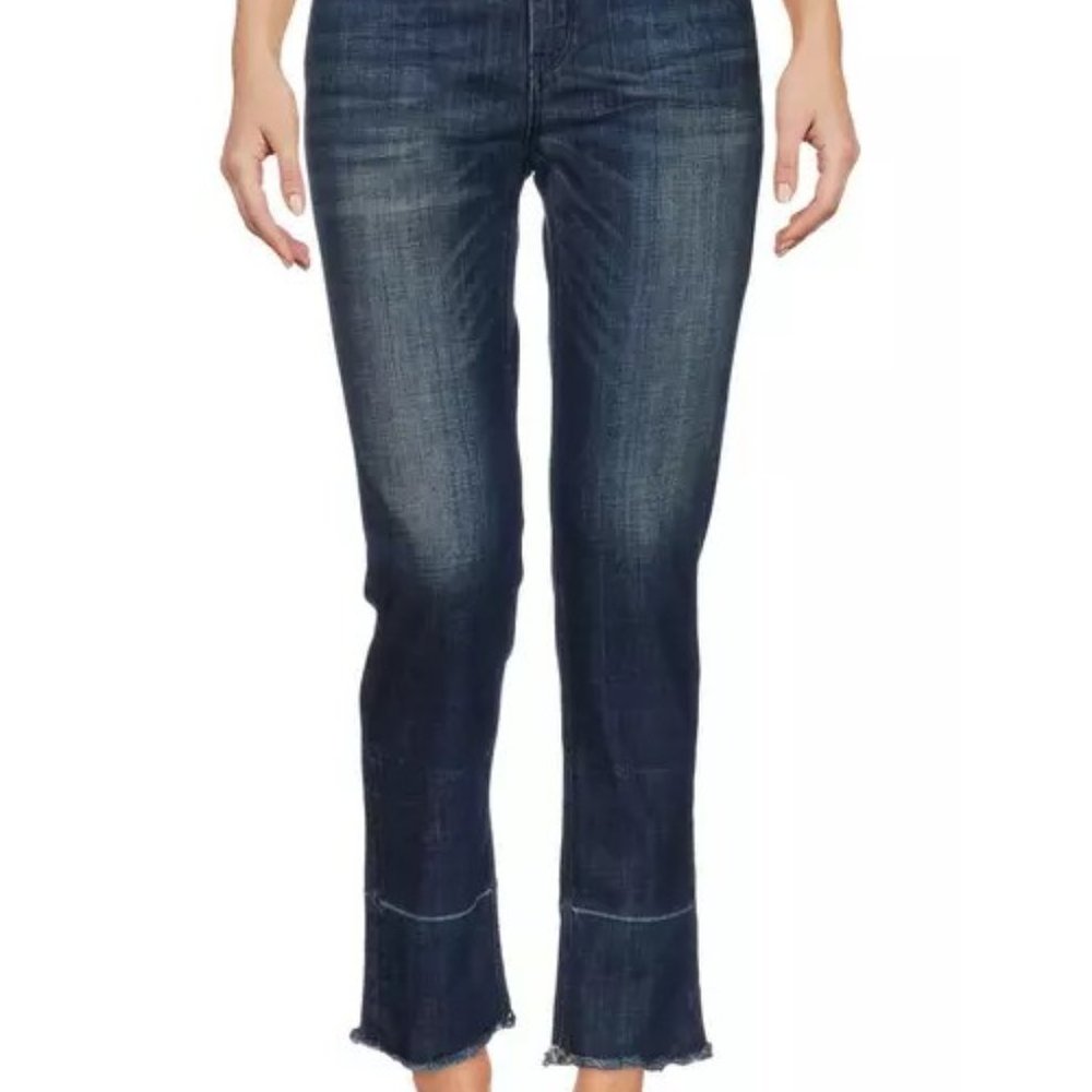 Blue Distressed Slim Straight Jeans Supreme Low Rise by Scotch and Soda Size 26